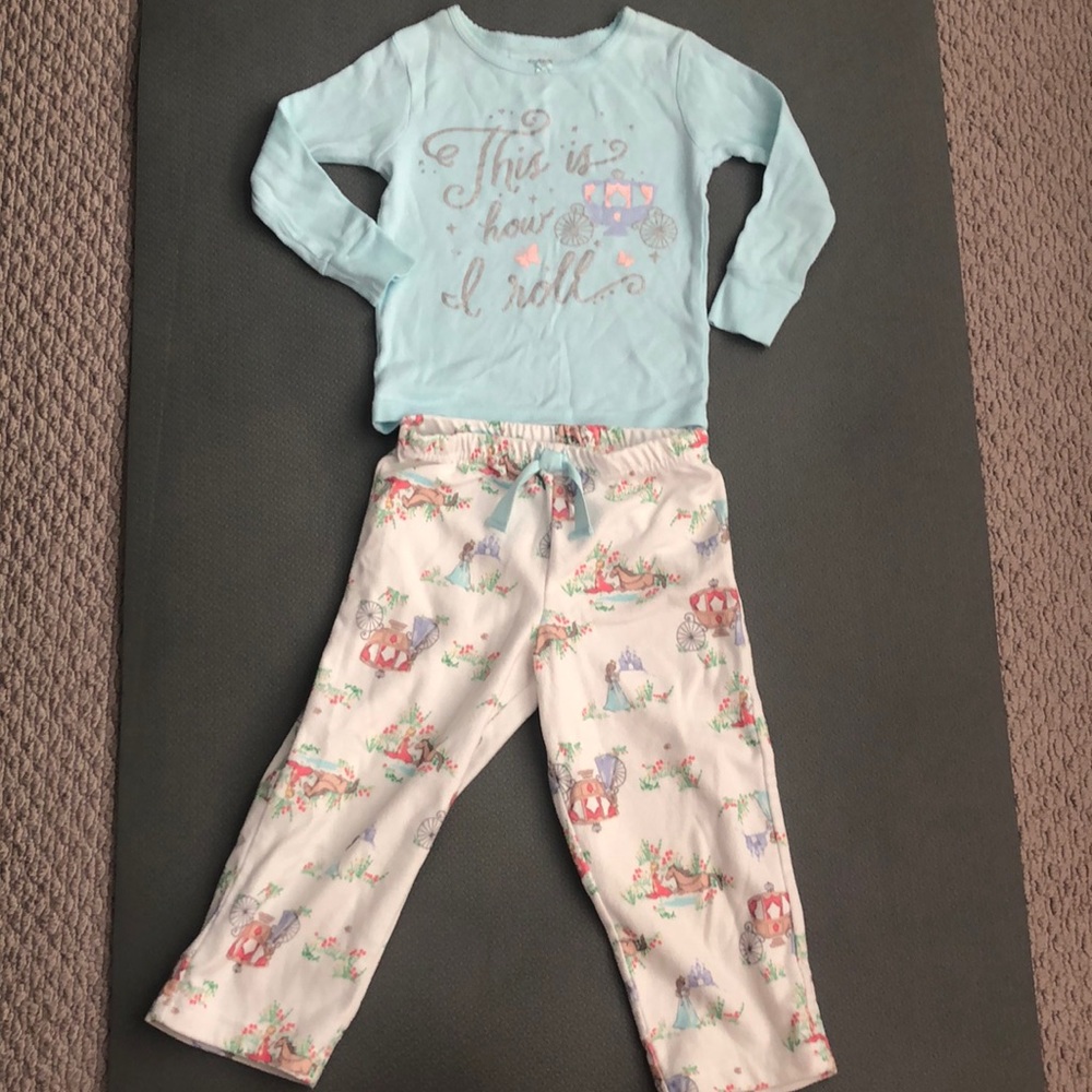 Toddler girls cinderella inspired sleep set